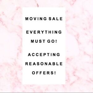 Moving Sale Announcement